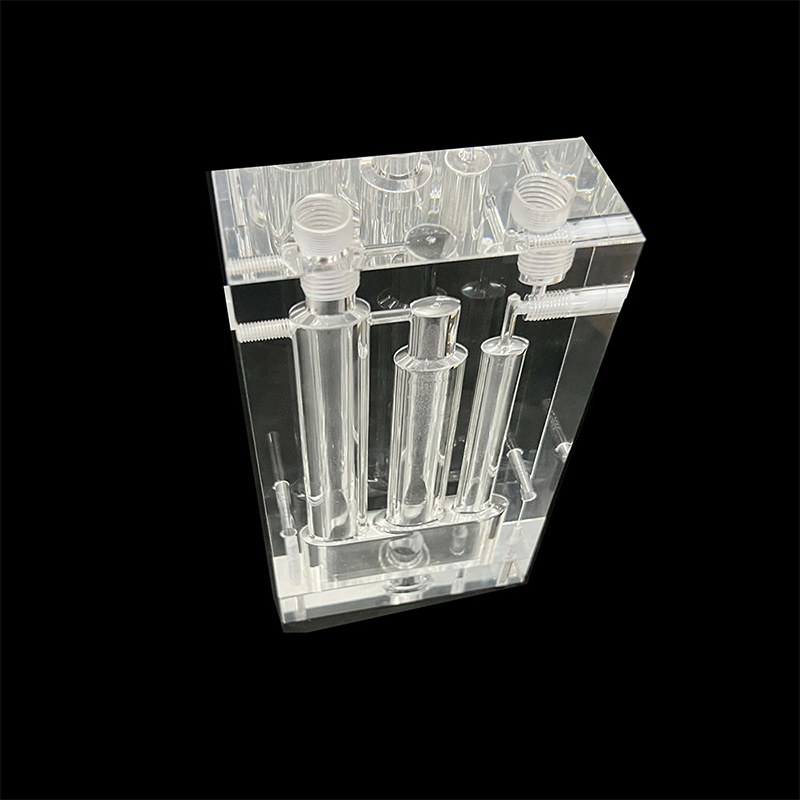 Flow-Through Water Quality Monitoring Sensor Acrylic Flow Cell